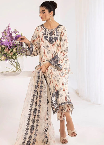 Mohagni Pret Embroidered Lawn 3 Piece Suit PLS-125