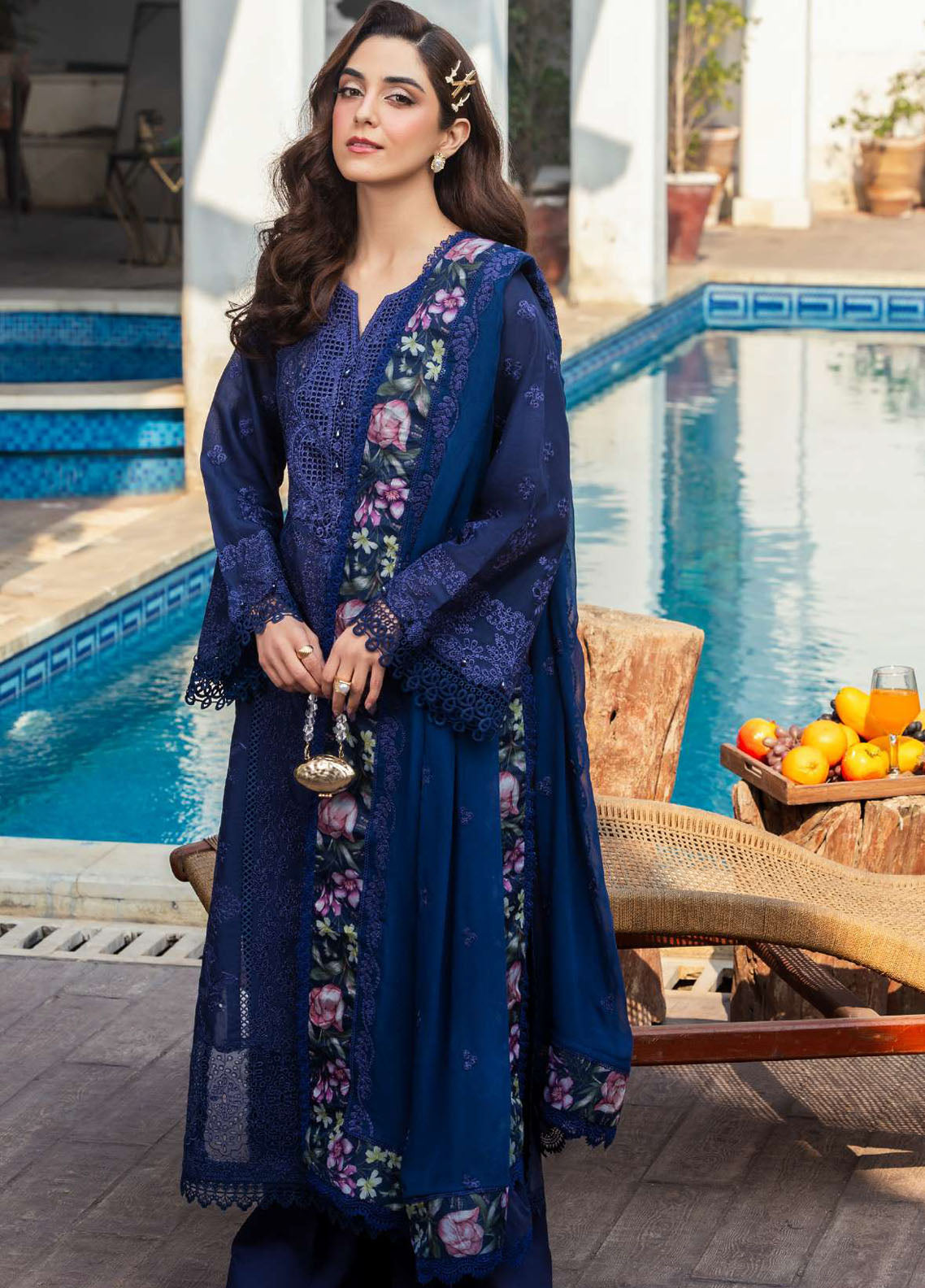 Motifz Embroidered Lawn Suits Unstitched 3 Piece MT25LL 5330 Maelys