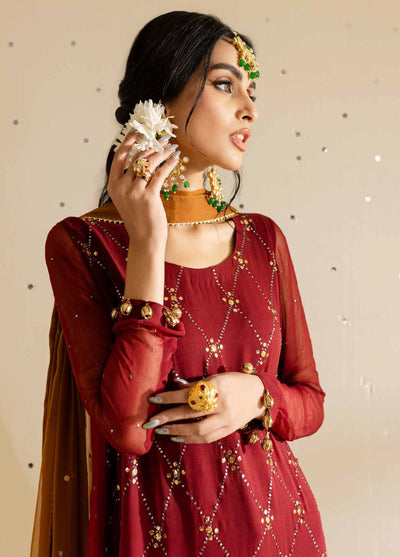 Mukeshkari by Nureh Embroidered Chiffon Suit Unstitched 4 Piece MK-09