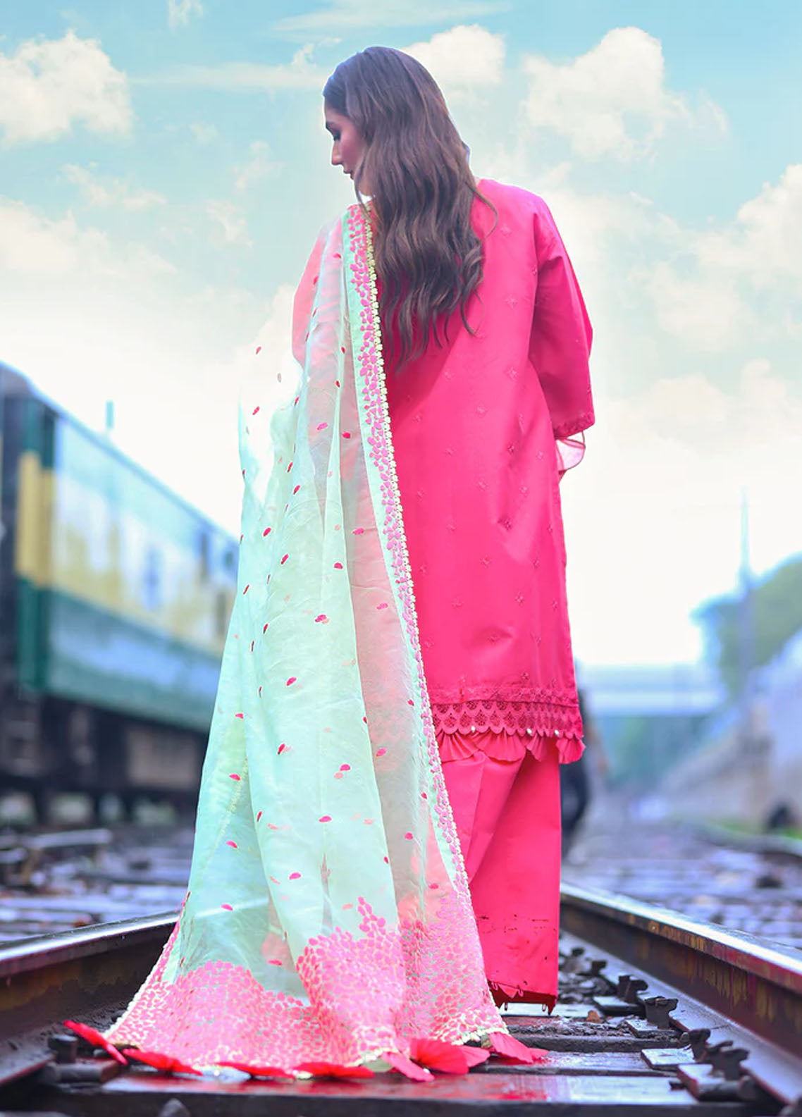 Musafir By Surmai Unstitched Premium Lawn Collection 2023 PINK PEARL