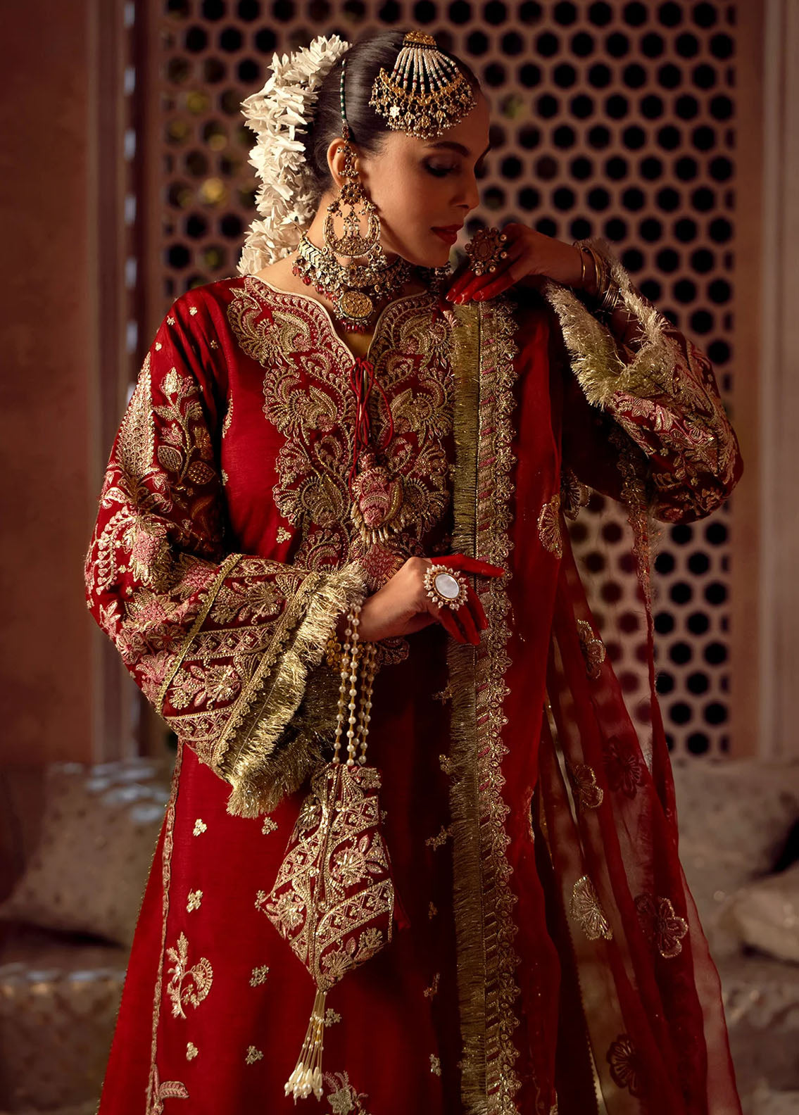 Mushk The Silk Edit By Ajr Couture Wedding Collection 2024 ASE-08 Gulab