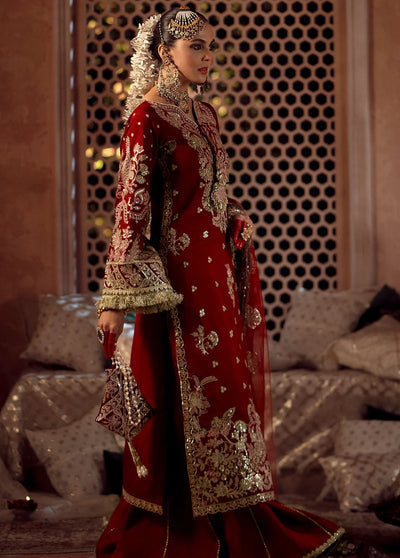 Mushk The Silk Edit By Ajr Couture Wedding Collection 2024 ASE-08 Gulab