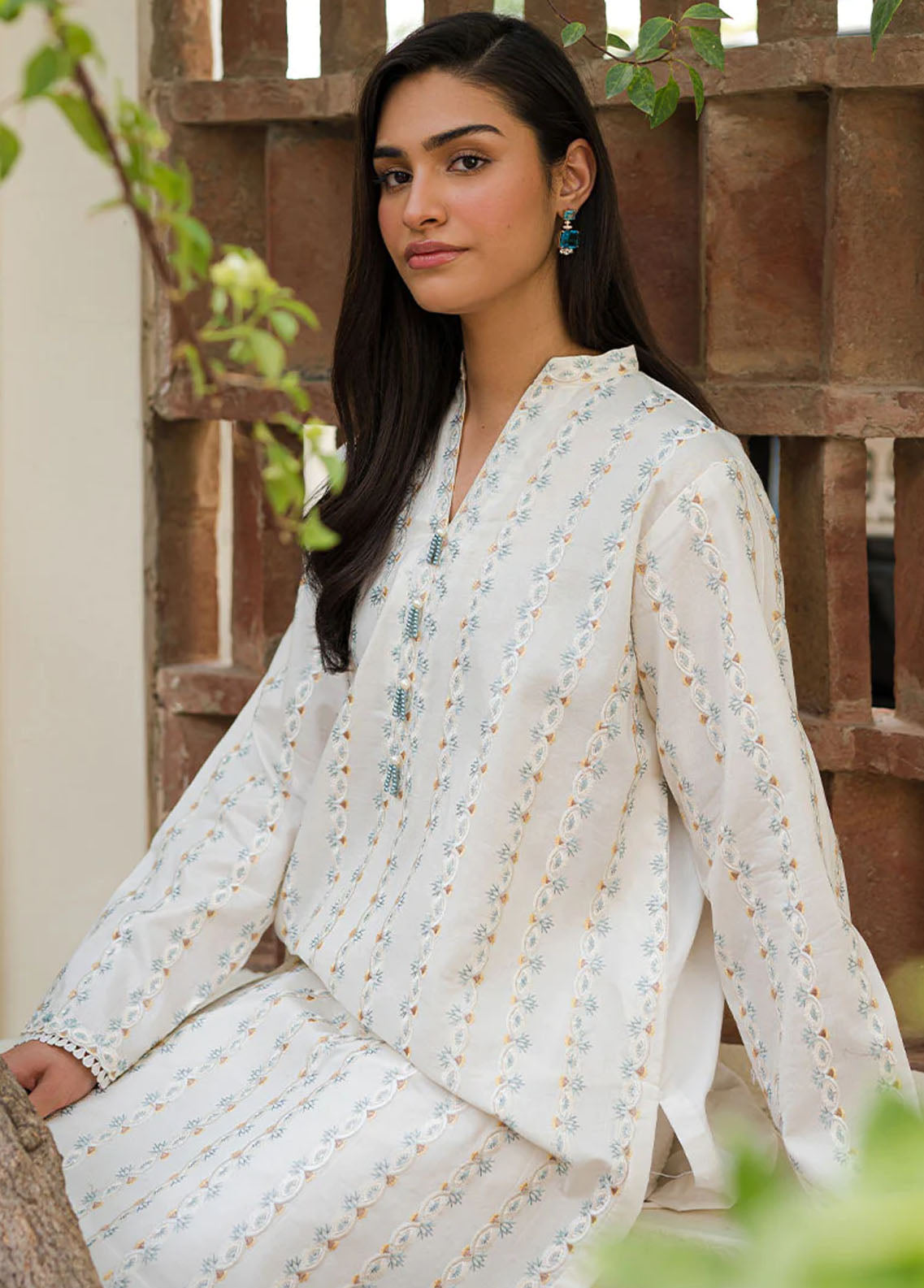 Mushq Pret Embroidered Cotton 2 Piece Suit MPBEM230113 Sunflower Bliss