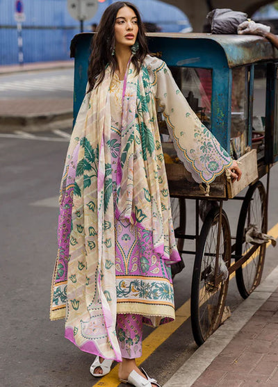 Mushq Embroidered Lawn Suits Unstitched 3 Piece D-4A Valeria