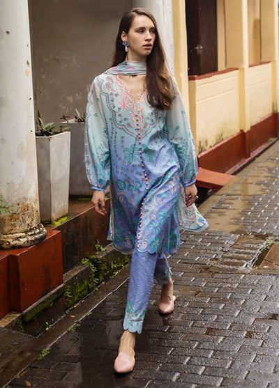 Mushq Embroidered Lawn Suits Unstitched 3 Piece D-4B Ameta