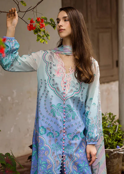 Mushq Embroidered Lawn Suits Unstitched 3 Piece D-4B Ameta