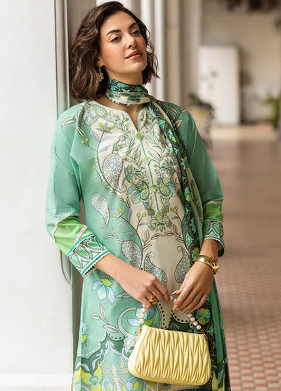 Mushq Embroidered Lawn Suits Unstitched 3 Piece D-5B Ariela