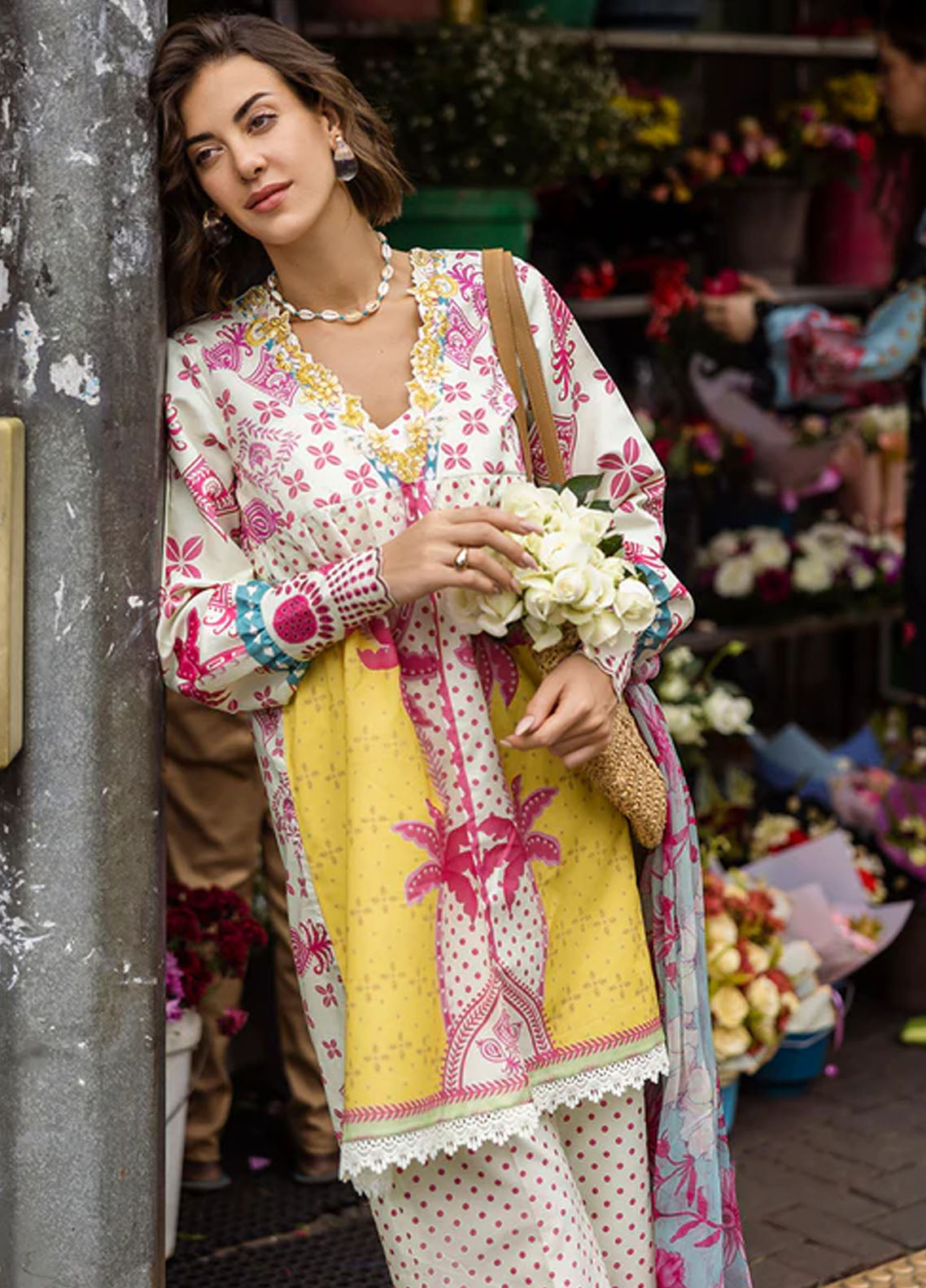 Mushq Embroidered Lawn Suits Unstitched 3 Piece D-6A Sabrina