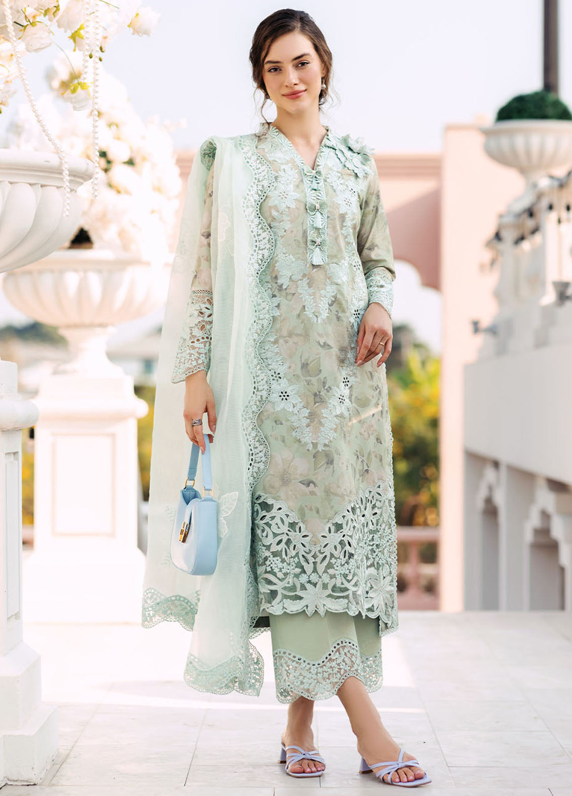 Mushq Pret Casual Lawn 3 Piece Suit D-03 Blissful Breeze