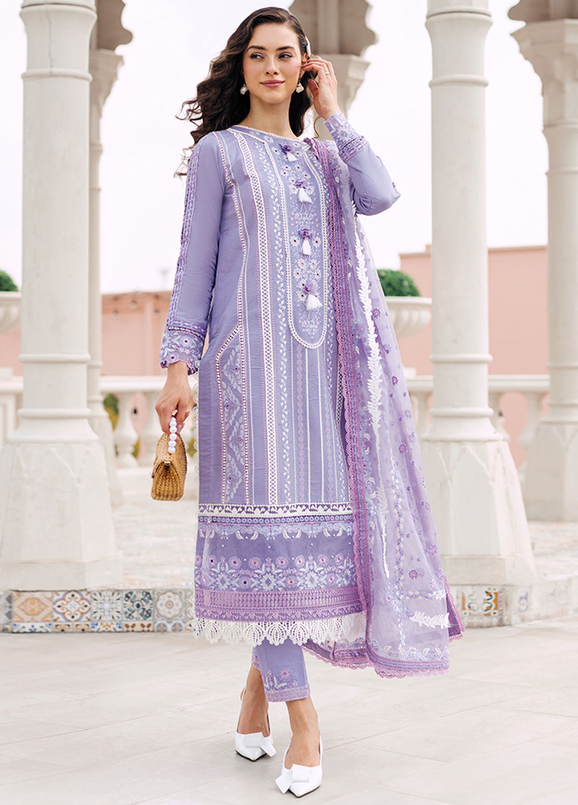 Mushq Pret Casual Lawn 3 Piece Suit D-04 Luxe Candy