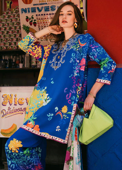 Mushq Printed Lawn Suits Unstitched 3 Piece MQ25LD2D D 10-A Flower oof Life