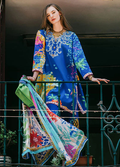 Mushq Printed Lawn Suits Unstitched 3 Piece MQ25LD2D D 10-A Flower oof Life