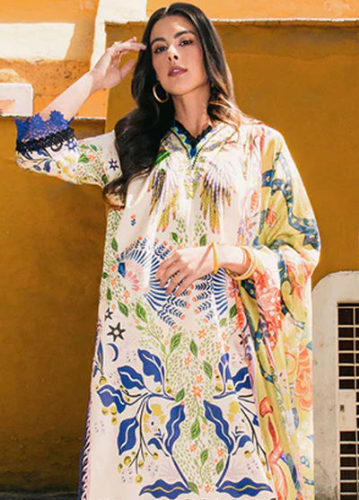 Mushq Printed Lawn Suits Unstitched 3 Piece MQ25LD2D D 2-B Magnolias