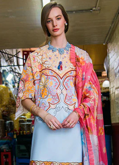 Mushq Printed Lawn Suits Unstitched 3 Piece MQ25LD2D D 3-B Water Lilly