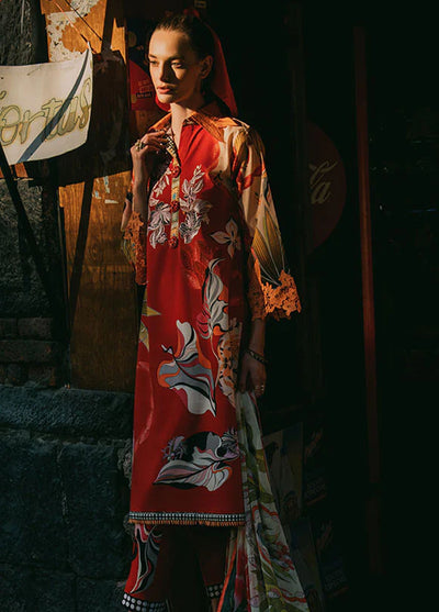 Mushq Printed Lawn Suits Unstitched 3 Piece MQ25LD2D D 4-B Ride Vineyard