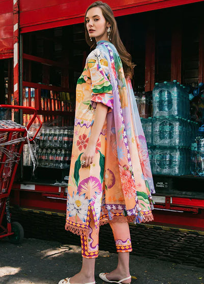 Mushq Printed Lawn Suits Unstitched 3 Piece MQ25LD2D D 5-A Angle Song