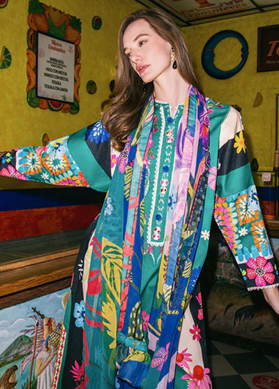 Mushq Printed Lawn Suits Unstitched 3 Piece MQ25LD2D D 7-A Water Dancers