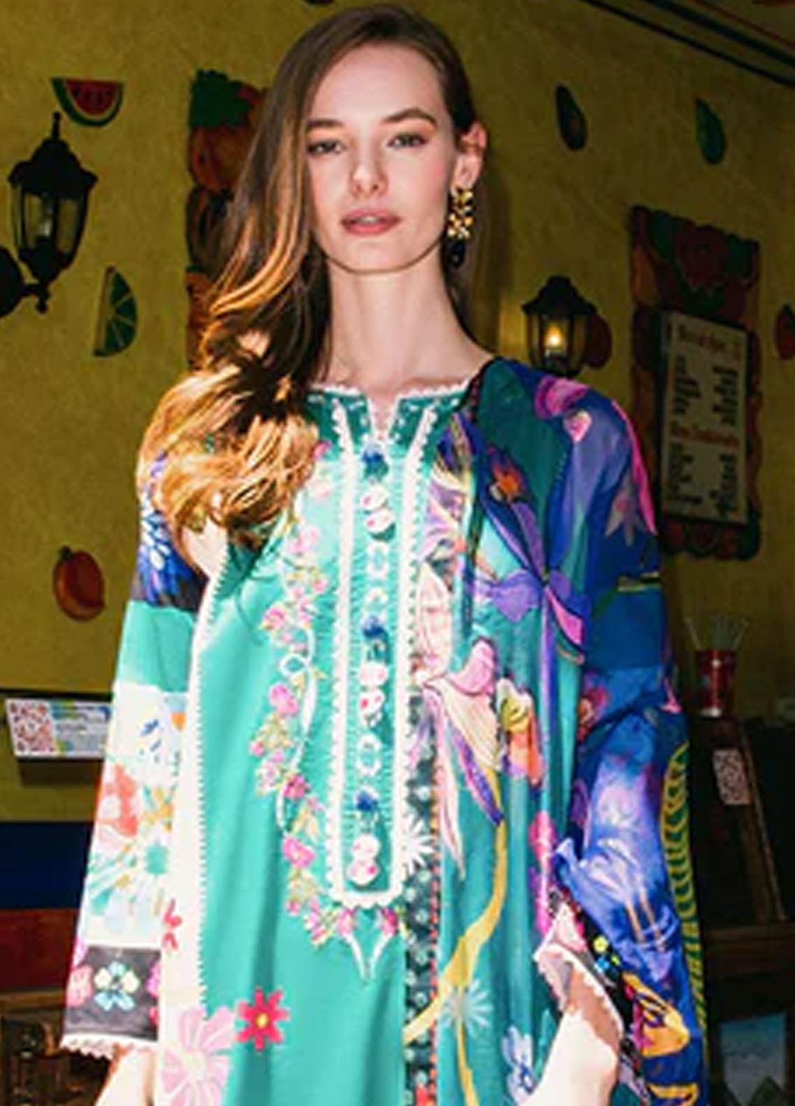 Mushq Printed Lawn Suits Unstitched 3 Piece MQ25LD2D D 7-A Water Dancers