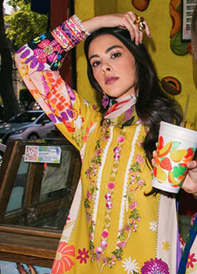 Mushq Printed Lawn Suits Unstitched 3 Piece MQ25LD2D D 7-B The Dream