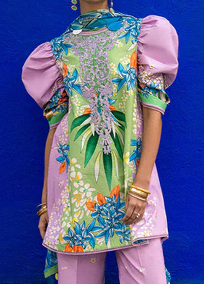 Mushq Printed Lawn Suits Unstitched 3 Piece MQ25LD2D D 8-A Ecstasy