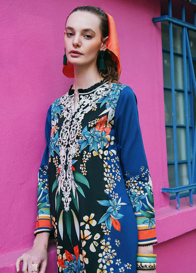 Mushq Printed Lawn Suits Unstitched 3 Piece MQ25LD2D D 8-B Life Of Irises