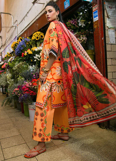 Mushq Printed Lawn Suits Unstitched 3 Piece MQ25LD2D D 9-B Doves of Garden
