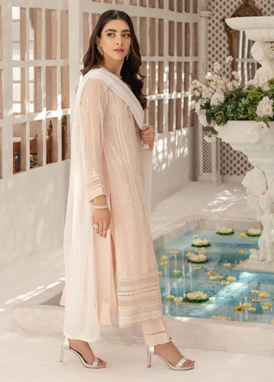 Shamooz Luxury Pret Chiffon 3 Piece Suit Light Pink SEM-0418