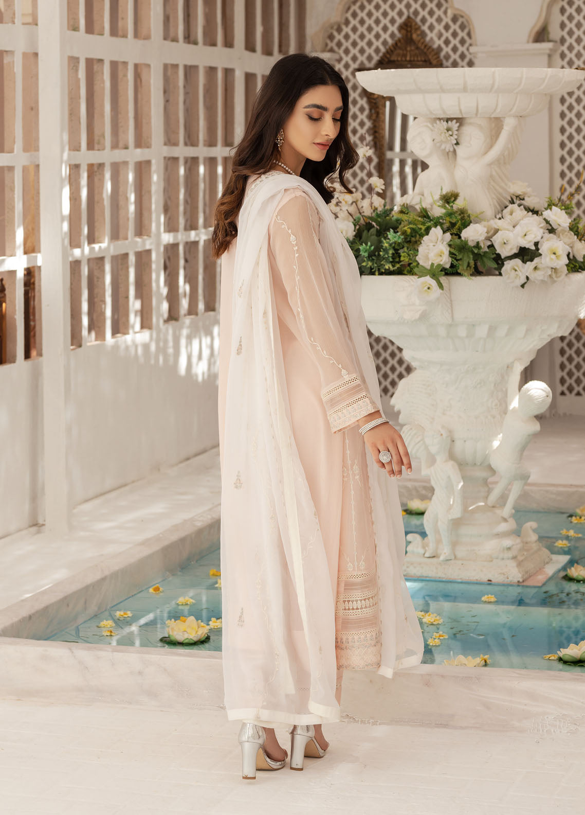 Shamooz Luxury Pret Chiffon 3 Piece Suit Light Pink SEM-0418