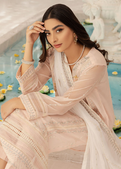 Shamooz Luxury Pret Chiffon 3 Piece Suit Light Pink SEM-0418