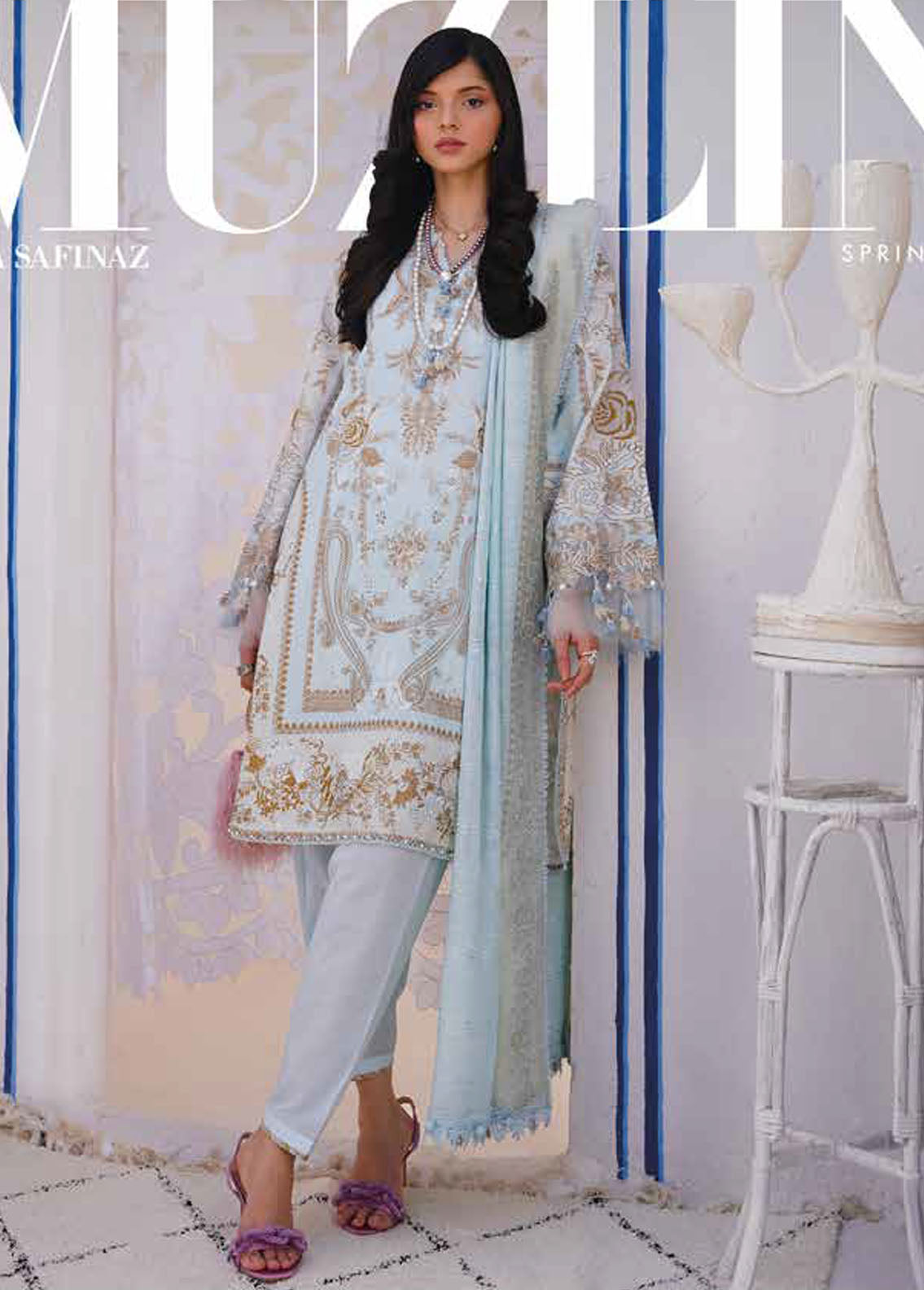 Muzlin By Sana Safinaz Spring Summer Collection 2024 18B