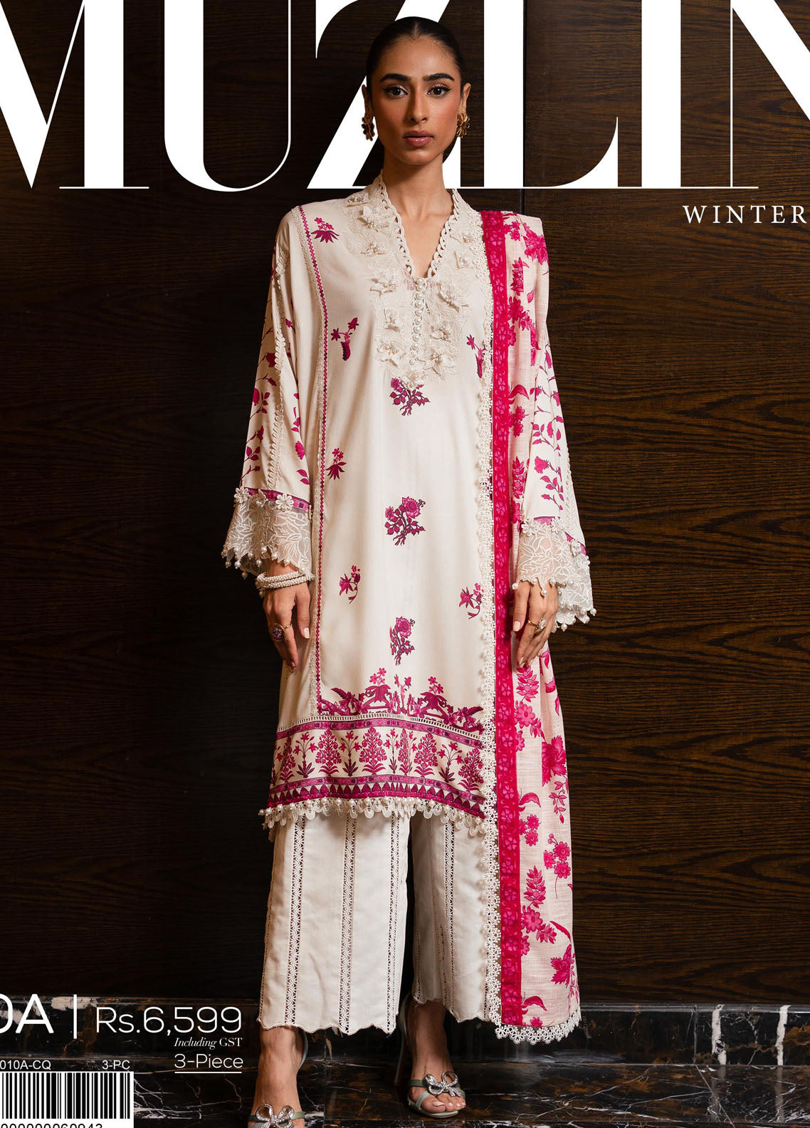 Muzlin By Sana Safinaz Unstitched Winter Collection 2023 Vol-3 10A