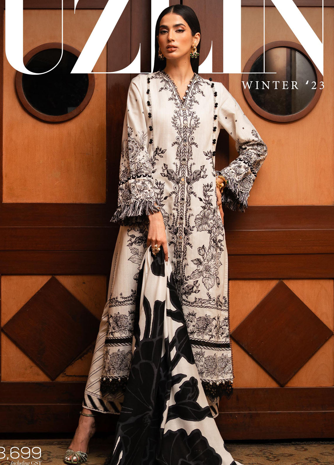 Muzlin By Sana Safinaz Unstitched Winter Collection 2023 Vol-3 15A