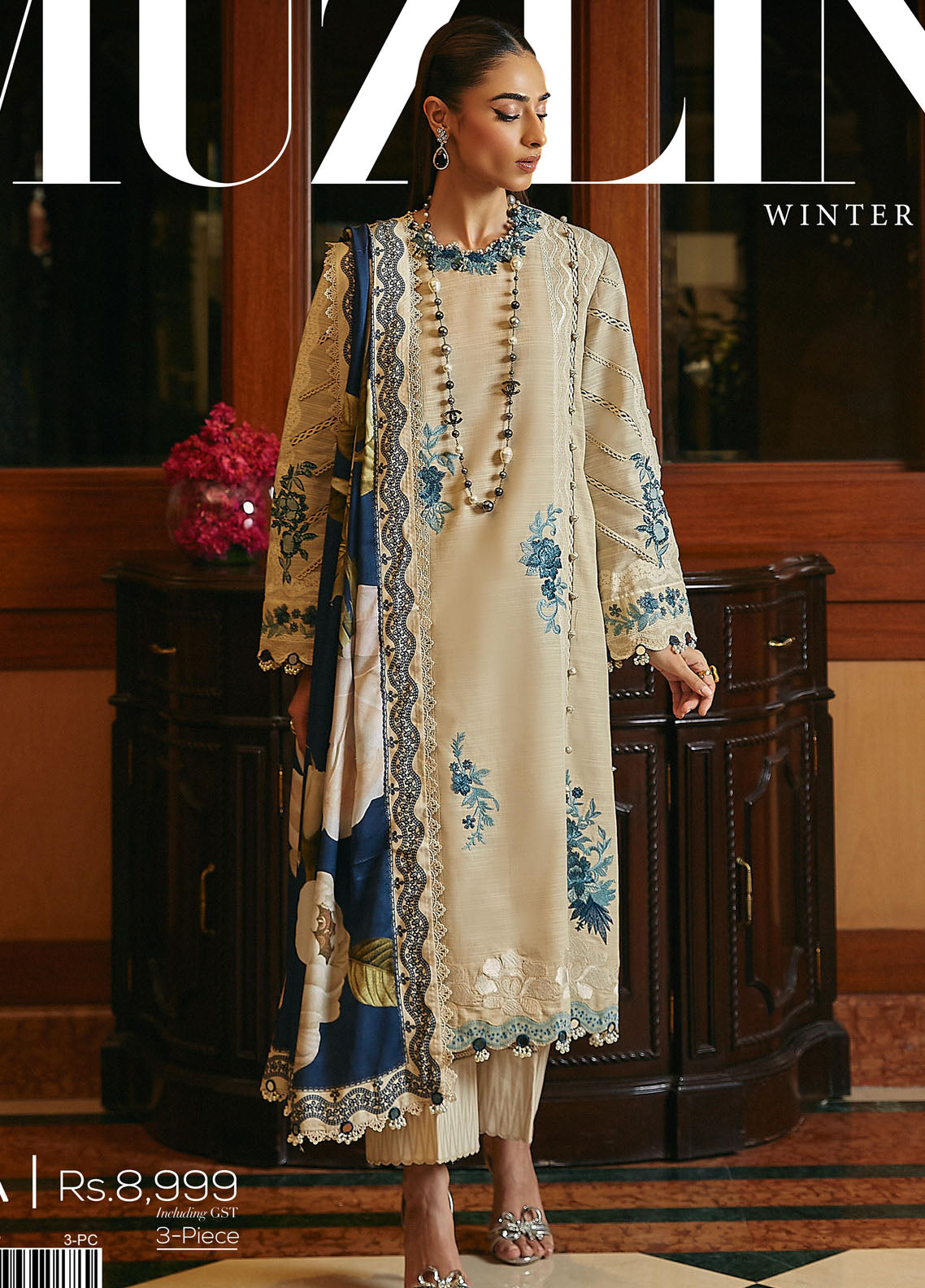 Muzlin By Sana Safinaz Unstitched Winter Collection 2023 Vol-3 18A