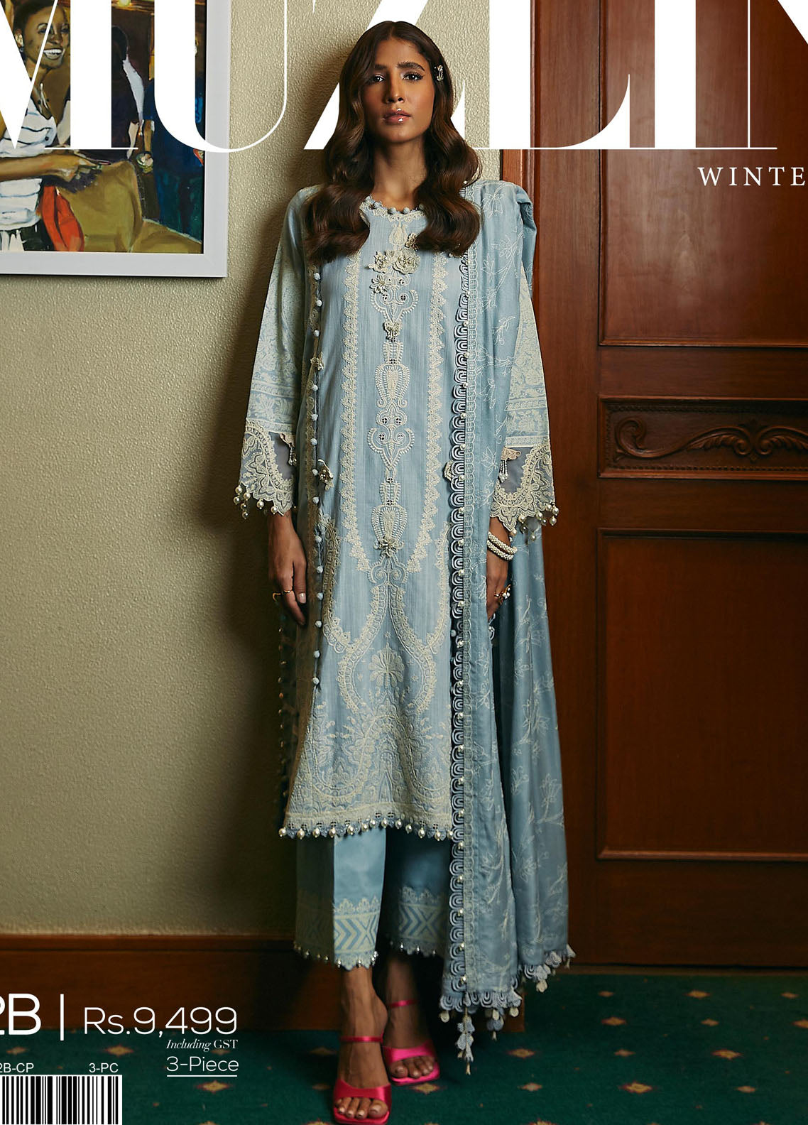 Muzlin By Sana Safinaz Unstitched Winter Collection 2023 Vol-3 22B