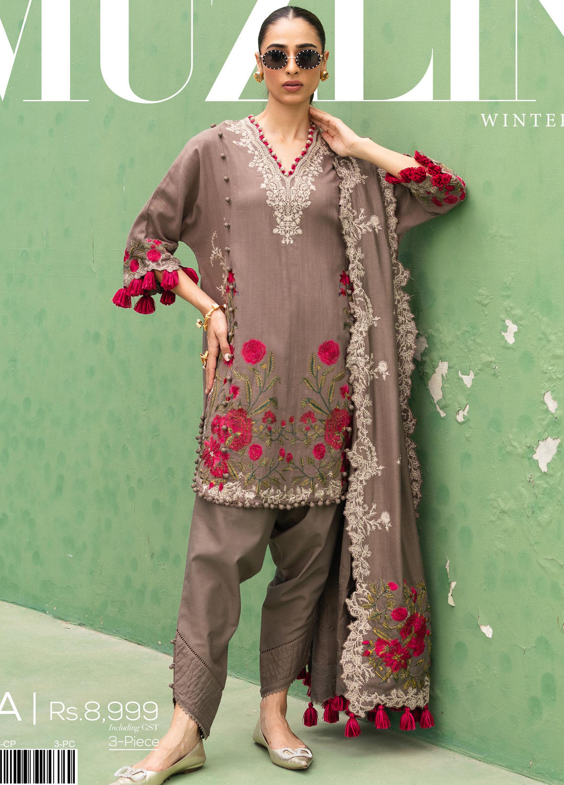 Muzlin By Sana Safinaz Unstitched Winter Collection 2023 Vol-3 25A