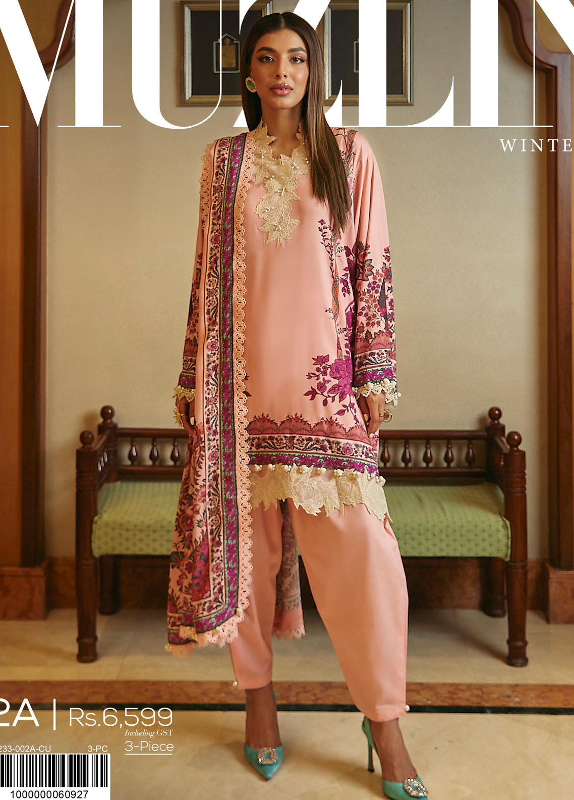 Muzlin By Sana Safinaz Unstitched Winter Collection 2023 Vol-3 2A