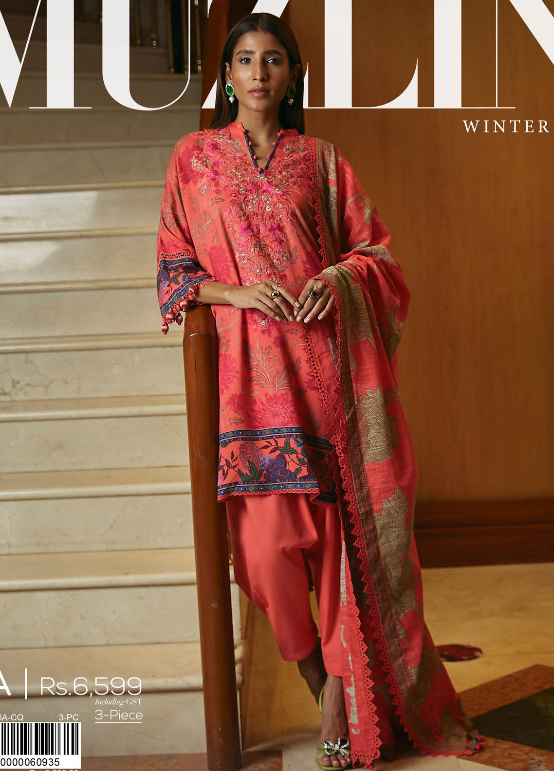 Muzlin By Sana Safinaz Unstitched Winter Collection 2023 Vol-3 6A