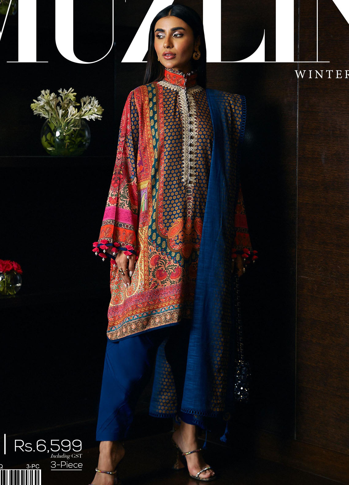 Muzlin By Sana Safinaz Unstitched Winter Collection 2023 Vol-3 8B