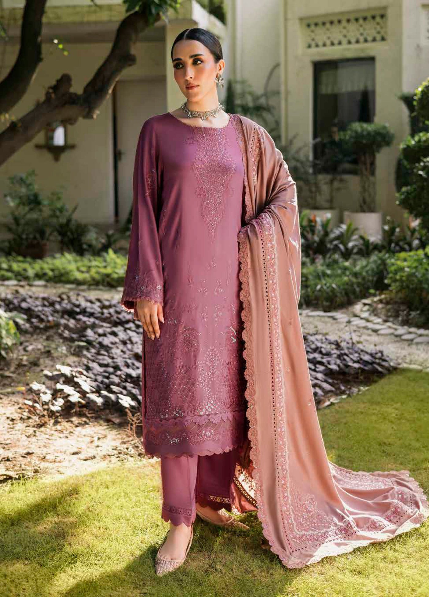 Nureh Exclusive Unstitched Luxury Winter Linen Printed Suits 3 Piece NU25NW NE-177 - Winter Collection