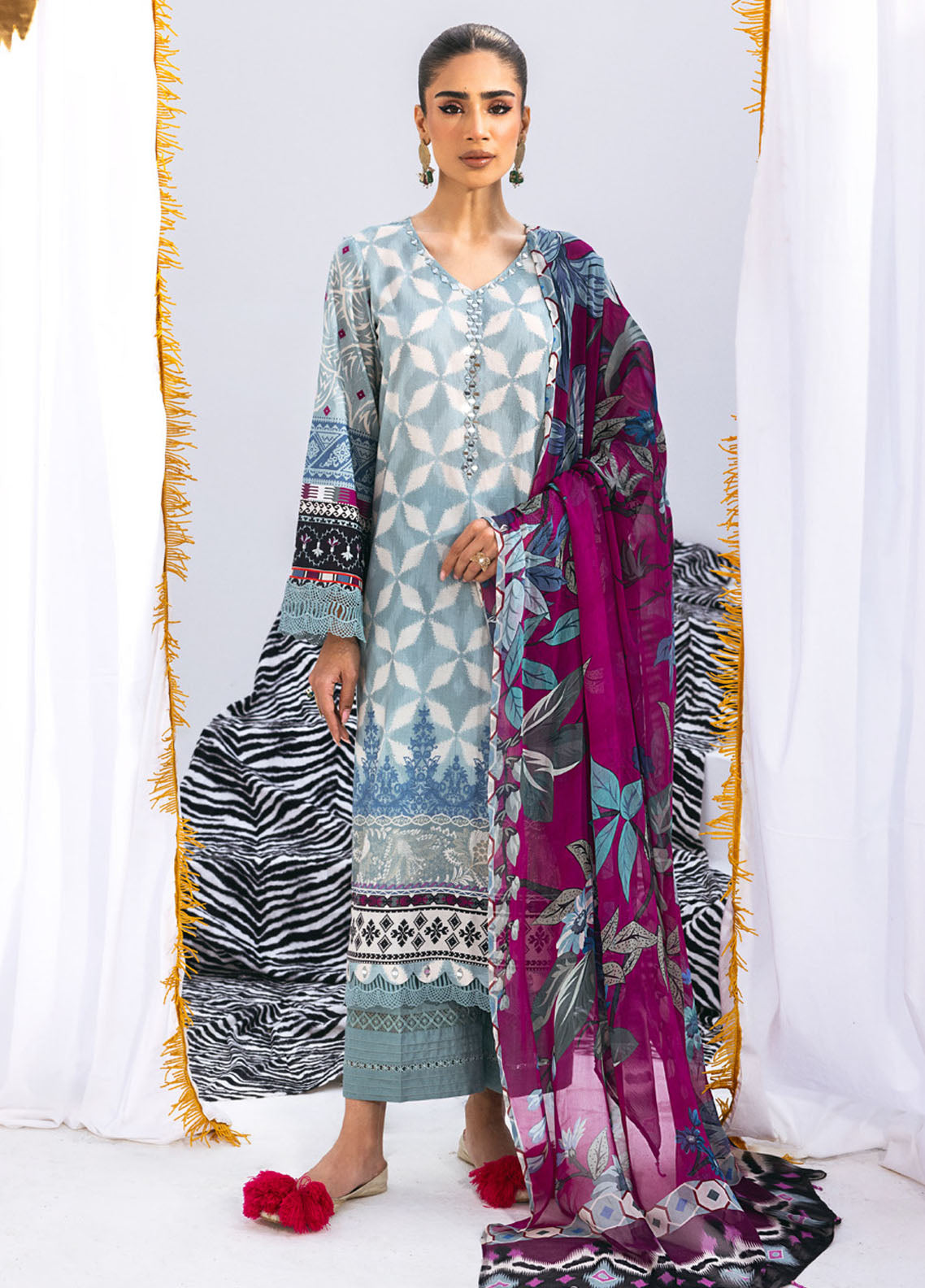 N Girl by Nureh Premium Lawn Collection 2024 NGL-09