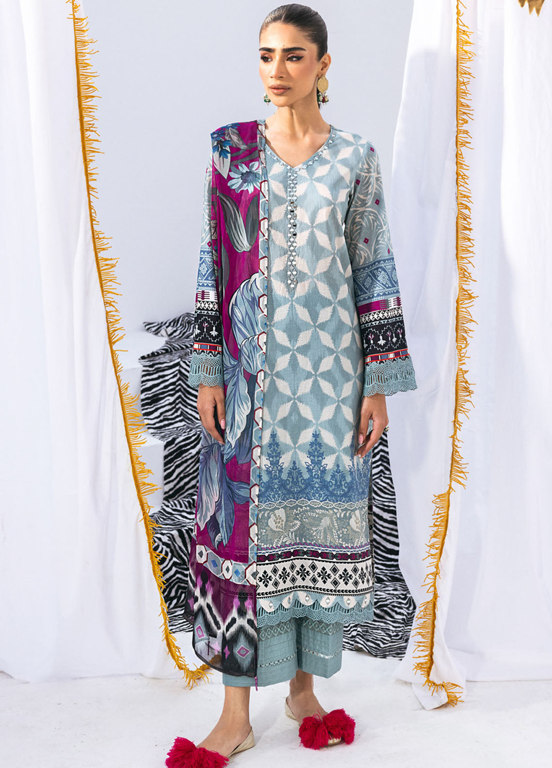 N Girl by Nureh Premium Lawn Collection 2024 NGL-09