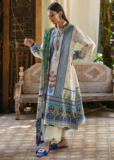 Nirvana By Mushq Embroidered Raw Silk Suit Unstitched 3 Piece MQ24N MPS-05 Azure - Fesrive Collection