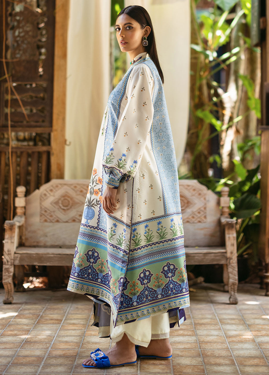 Nirvana By Mushq Embroidered Raw Silk Suit Unstitched 3 Piece MQ24N MPS-05 Azure - Fesrive Collection