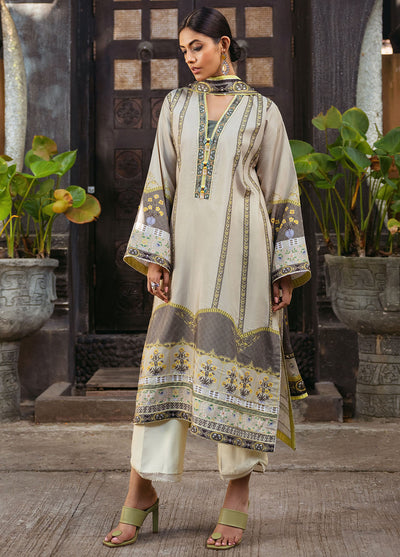 Nirvana By Mushq Embroidered Raw Silk Suit Unstitched 3 Piece MQ24N MPS-01 Chestnut - Fesrive Collection