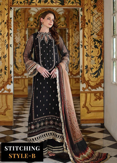 Noor by Saadia Asad Embroidered Cotton Net Suits Unstitched 3 Piece NSA25UF D-01