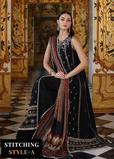 Noor by Saadia Asad Embroidered Cotton Net Suits Unstitched 3 Piece NSA25UF D-01