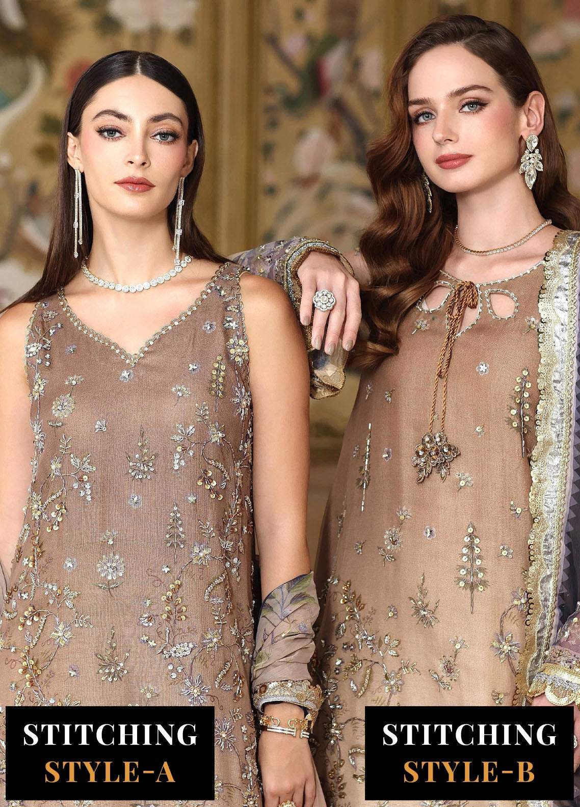 Noor by Saadia Asad Embroidered Cotton Net Suits Unstitched 3 Piece NSA25UF D-02