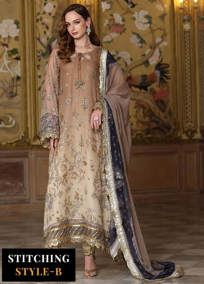 Noor by Saadia Asad Embroidered Cotton Net Suits Unstitched 3 Piece NSA25UF D-02