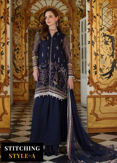 Noor by Saadia Asad Embroidered Cotton Net Suits Unstitched 3 Piece NSA25UF D-03