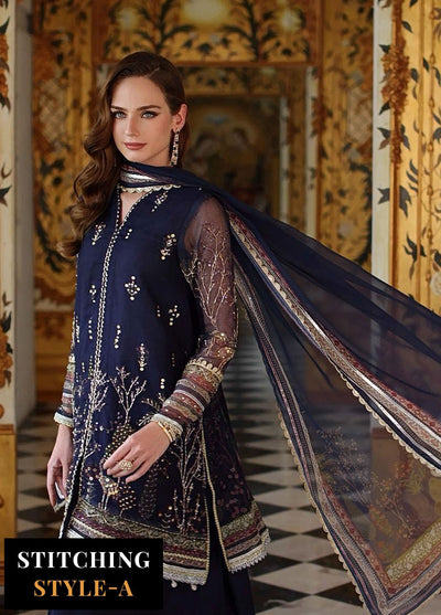 Noor by Saadia Asad Embroidered Cotton Net Suits Unstitched 3 Piece NSA25UF D-03
